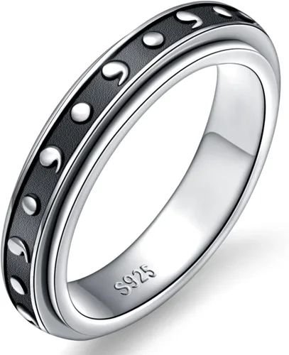 Miniatura 7 de Yearace Anillos giratorios para aliviar la ansiedad, anillo de plata de ley 925 para TDAH y alivio del estrés para mujeres
