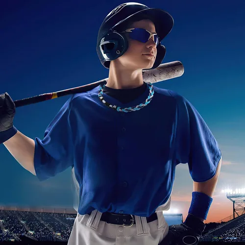 Miniatura 5 de Collar de béisbol prémium de 18 pulgadas con cuerda trenzada de nailon con diseño Tornado