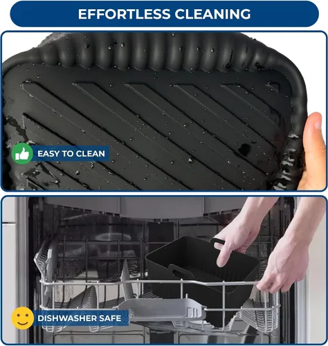 Miniatura 7 de Forros de silicona premium para Ninja 10 Quart DZ302, DZ550 y DZ401 Silicona libre de BPA de color platino Forro de silicona de 0.1 pulgadas