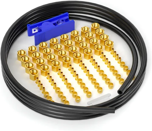 Miniatura 12 de GASHER Kit de tubo descargador de compresor de aire de 15 pulgadas, contiene casquillos de manga de 1/2 pulgada, inserto de compresión y tuerca
