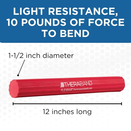 Miniatura 2 de THERABAND FlexBar - Barra para terapia de codo de tenista, alivia el dolor de la tendinitis y mejora la fuerza de agarre, barra de resistencia