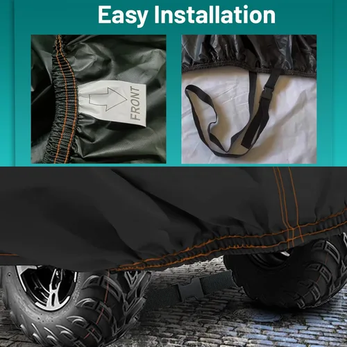 Miniatura 7 de QYMOTO Cubierta para ATV, Cubierta grande para ATV XL 2-UP, Universal para 4 ruedas Quad Durable Impermeable al Aire Libre Protección Completa