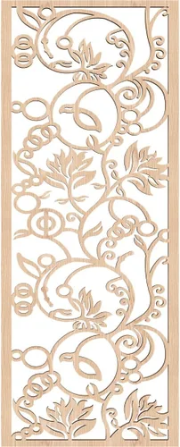 Miniatura 2 de 9 3/8"W x 24 3/8"H x 1/4"T Caspio Decorativos Paneles De Pared De Madera De Calado, Roble Rojo rojo (Red Oak)
