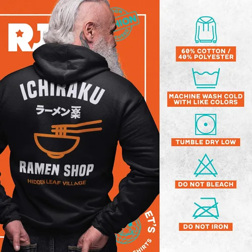 Miniatura 4 de Ripple Junction Naruto Shippuden Ichiraku Ramen - Sudadera unisex con cremallera para adulto