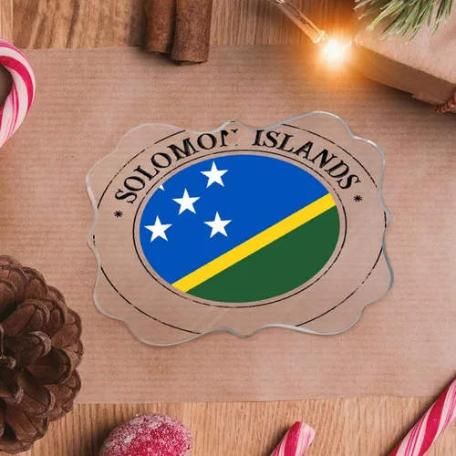 Miniatura 24 de Adorno de Navidad redondo de acrílico transparente de San Cristóbal y Nieves con la bandera nacional de San Cristóbal y Nieves, regalo de Navidad