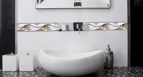 Miniatura 6 de Papel tapiz autoadhesivo para despegar y pegar, diseño abstracto moderno, marrón/blanco, extraíble, para pared, borde decorativo para techo