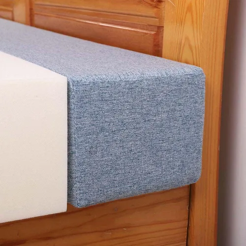 Miniatura 18 de YURRO Almohadilla de cuero sintético para cama de cabecero, protección acolchada para cabecera, almohada larga y alargadora de colchón suave, Beige
