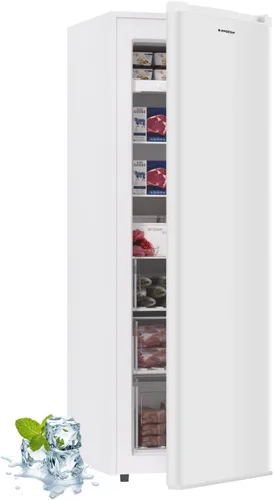 Miniatura 10 de BANGSON - Congelador vertical, congelador independiente de 7.0 pies cúbicos, congelador/refrigerador vertical convertible de una puerta para cocina