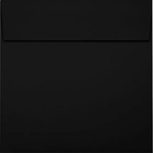 LUXPaper Sobres de invitación cuadrados | Despegar y prensar | 7 x 7 pulgadas | Negro medianoche | Texto de 80 libras | Cantidad de 50 unidades