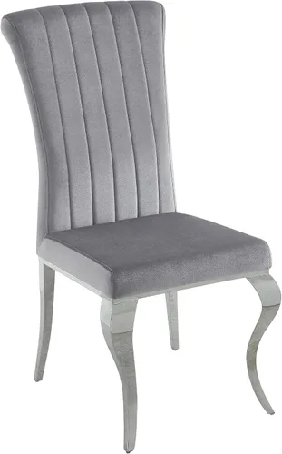 Miniatura 4 de Coaster Home Furnishings - Betty - Juego de sillas de comedor de metal tapizado en terciopelo - Patas de metal curvas, respaldo macizo tapizado