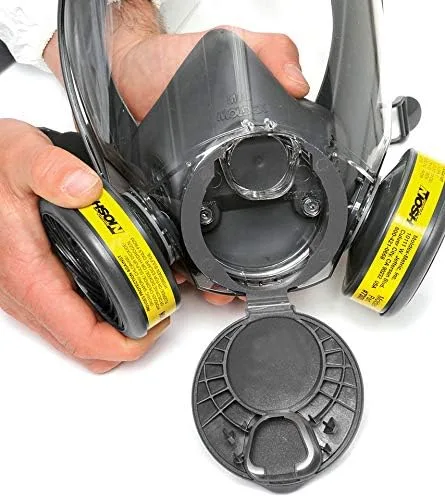 Moldex Respirador de cara completa Reuasble serie 9000 con cartucho de vapor orgánico/gas ácido 7003 (1 cada uno) (mediano)