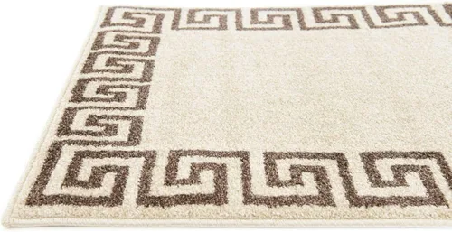Miniatura 11 de Unique Loom Athens Collection - Alfombra clásica geométrica moderna con diseño de bordes, 2 pies x 6 pies, beige/marrón