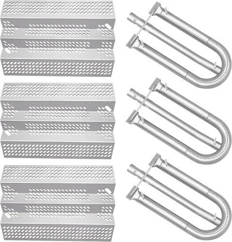 92461 - Kit de reparación de placa de calor y quemador de parrilla de acero inoxidable, piezas de repuesto para parrillas de gas americanas para