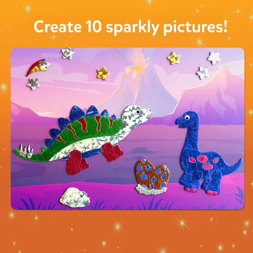 Miniatura 4 de Skillmatics Foil Fun - Dinosaurios, arte sin desorden para niños, kits de manualidades y suministros, actividad creativa de bricolaje, juguetes