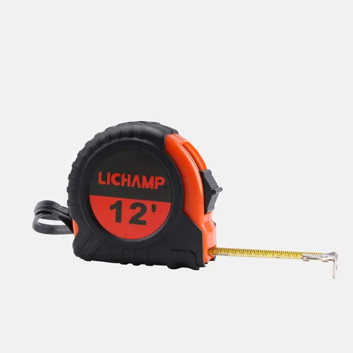 Miniatura 3 de LICHAMP Cinta métrica de 12 pies, paquete de 8 cintas métricas retráctiles de fácil lectura a granel con fracciones de 1/8, cinta de medición de 12