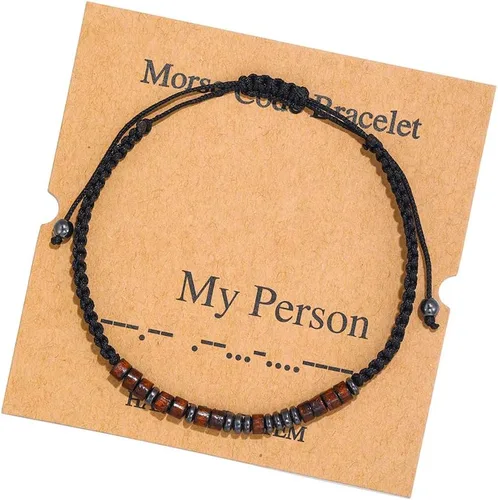 Pulseras con código morse para mujeres y hombres, regalos para su mejor amiga, pulseras inspiradoras divertidas para mujeres y niñas, joyería