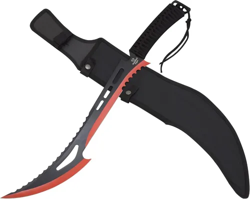 Miniatura 14 de Snake Eye Tactical - Espada de fantasía con funda de nailón, machete para exteriores y camping Plateado negro