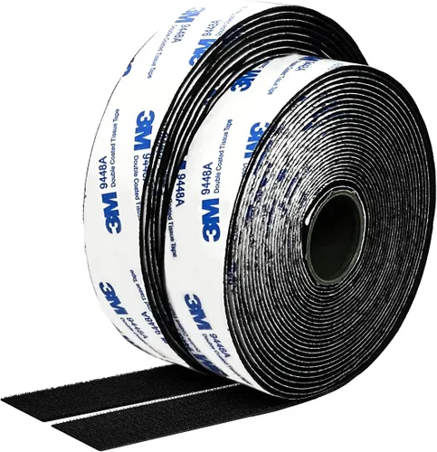 Cinta de gancho y bucle de 1 pulgada x 20 pies, tira adhesiva de enclavamiento, cinta de montaje de alta resistencia, fijación de tiras para colgar