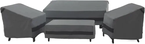 Miniatura 8 de loriano Juego de fundas para muebles de patio, 4 piezas de fundas impermeables para muebles de exterior, 600D de alta resistencia, juego de fundas