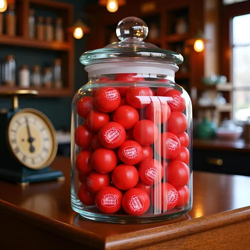 Miniatura 5 de Very Cherry Dubble Bubble Gumballs Bolas de chicle rellenas de caramelo de 1 pulgada 1.5 libras