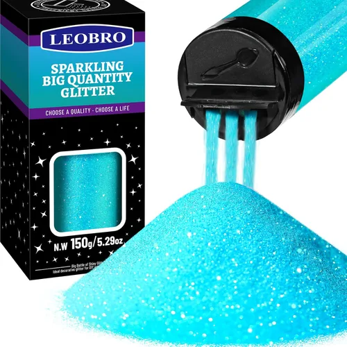 Miniatura 15 de Leobro - Brillantina rosa, 150 g/5.29 oz, brillantina fina iridiscente rosa intenso para manualidades, resina, uñas, cuerpo, decoraciones de San