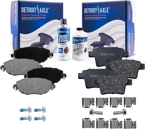Miniatura 150 de Detroit Axle - Pastillas de freno de cerámica delanteras Reemplazo de pinza de freno derecha para Dodge Ram 1500 Dakota, Ram 1500 Classic - Juego