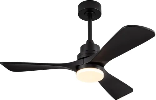 Miniatura 15 de Ventilador de techo de 42 pulgadas de madera sin luz, ventiladores modernos de 3 aspas con control remoto, motor DC reversible silencioso, Madera