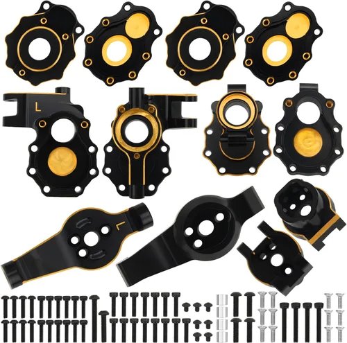 ShareGoo - Cubiertas de latón TRX4 para eje de portal, contrapeso, compatibles con Traxxas 1/10 TRX4 TRX6 RC Crawler Car (juego 6 en 1)