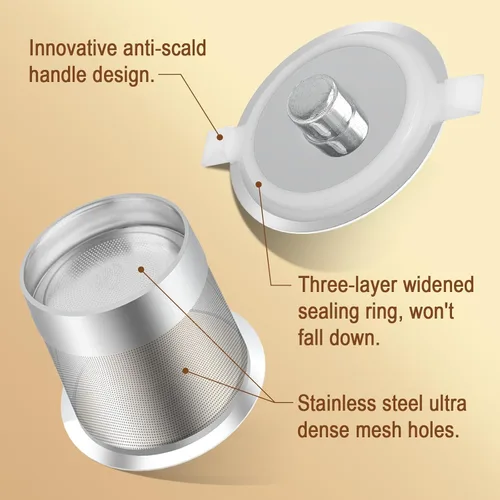 Miniatura 5 de Haetyly Paquete de 2 filtros de café reutilizables K Cups con cafetera Keurig 1.0 y 2.0, cápsulas de café reutilizables de acero inoxidable con asas