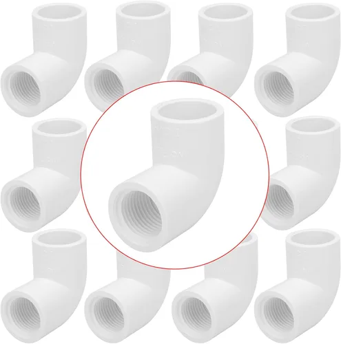 Miniatura 31 de Paquete de 10 Adaptadores Conectores de Acoplamiento de Tubería de PVC de Rosca Doble Hembra de 1 pulgada (F x F) SCH40 Acoplamiento de Tubería