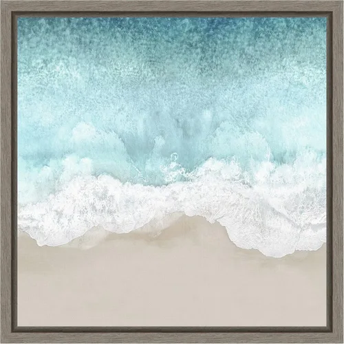 Miniatura 17 de Amanti Art Lienzo enmarcado para pared, 16 x 16 pulgadas, olas del océano II, por Maggie Olsen, lienzo enmarcado para pared, obras de arte de playa