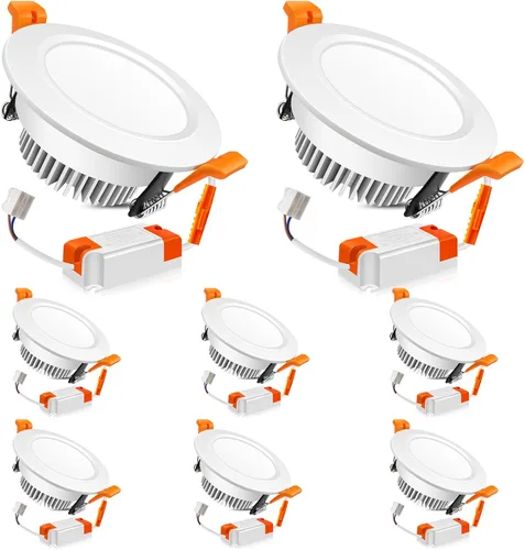 Miniatura 10 de LEDLightsWorld Iluminación empotrable LED de 2 pulgadas, regulable, downlight, 3 W (equivalente a 35 W), luz blanca cálida de 3000 K, luz LED Negro