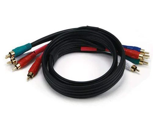Miniatura 3 de Monoprice 1.5ft 22AWG 5-RCA Componente Video/Audio Cable Coaxial (RG-59/U) - Negro