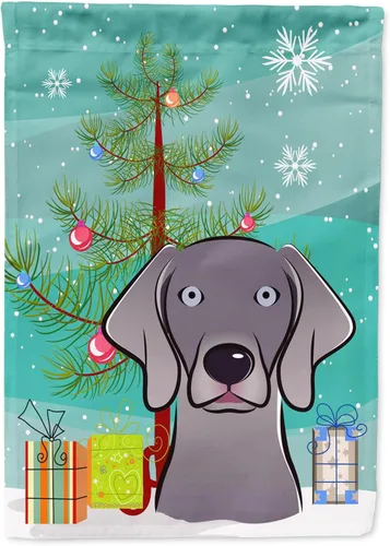 Miniatura 33 de Caroline's Treasures BB1622CHF - Bandera de casa Shih Tzu con árbol de Navidad y gris plateado para porche, grande, para colgar en la pared