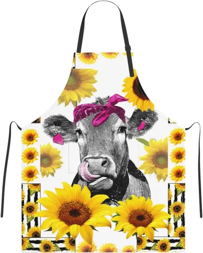Miniatura 12 de Delantal de cocina de chef impermeable con bolsillos para adultos, delantales de cocina para barbacoa, regalos personalizados para hornear