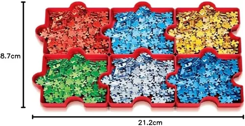 Miniatura 6 de Clementoni - Clasificador de rompecabezas: 6 bandejas para una fácil clasificación de rompecabezas de hasta 1000 piezas (más de 10 meses)