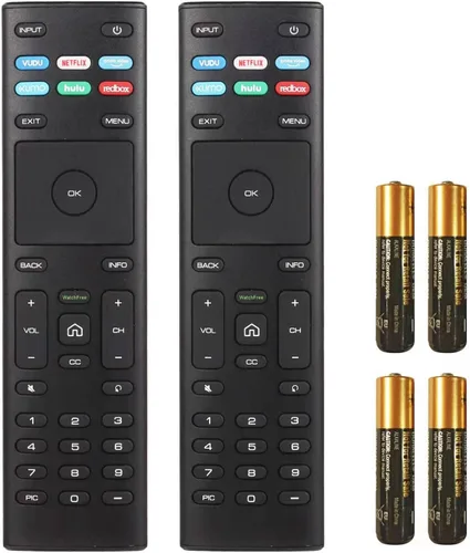 2 paquetes XRT136 reemplazados de control remoto sin reloj para VIZIO Smart TV D-Series M-Series P-Series V con VUDU Netflix PrimeVideo Xumo Hulu