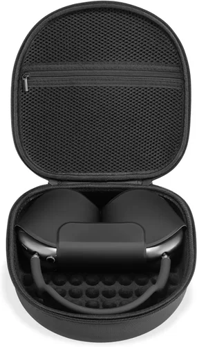 Funda para auriculares Apple Airpods Max, estuche duro portátil de viaje para auriculares, bolsa con malla y cremallera para cargador y accesorios