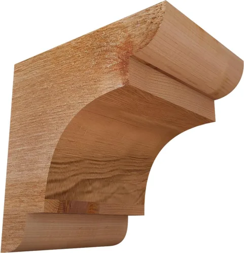 Miniatura 109 de Ekena Millwork COR04X12X12NEB00RWR 4 pulgadas de ancho x 12 pulgadas de profundidad x 12 pulgadas de alto New Brighton Rough Sawn Corbel, cedro rojo