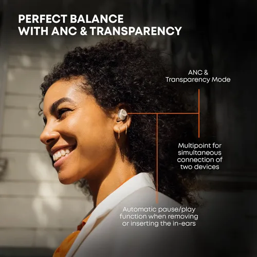 Miniatura 5 de beyerdynamic Amiron 300 - Auriculares inalámbricos con cancelación de ruido, micrófonos integrados, Bluetooth 5.3 color crema