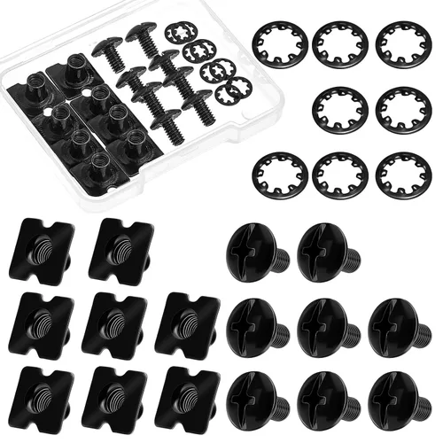 Miniatura 10 de Landhoow 4 juegos de tornillos para placa trasera de fútbol, tornillos Chicago, accesorios de placa trasera de fútbol, incluye cabeza de armadura