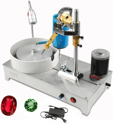 Miniatura 10 de Dzhot51 Gem faceting máquina pulidora joyería herramienta Jade Flat Grinder 110V-240V 120W (manipulador de pantalla digital)