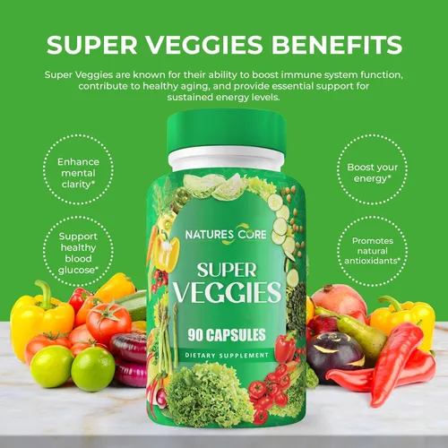 Miniatura 7 de Nature's Core Suplemento de frutas y verduras – 360 cápsulas – 100% súper frutas y verduras enteras, fabricado en Estados Unidos, sin soja, vegano