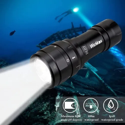 Miniatura 2 de Wurkkos DL40 - Luces de buceo de 5000 lúmenes, 90 CRI alto, 4 modos, potente linterna submarina IPX8, linterna de buceo súper brillante