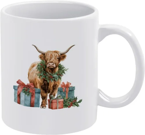 Coffee Cups Ceramic Highland Cow Mug Mothers Day Gifts For Mom Highland Cow Gifts Personalized Gifts for Birthday Mother's Day Christmas
