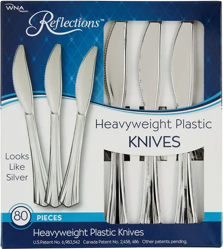 Miniatura 4 de WNA 80 cuchillos reflectantes, 7.5 pulgadas, plateado