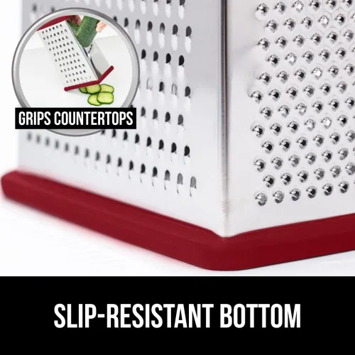 Miniatura 4 de Gorilla Grip Rallador de caja y pelador de verduras, el rallador de caja tiene un recipiente integrado, el pelador es apto para lavavajillas, ambos