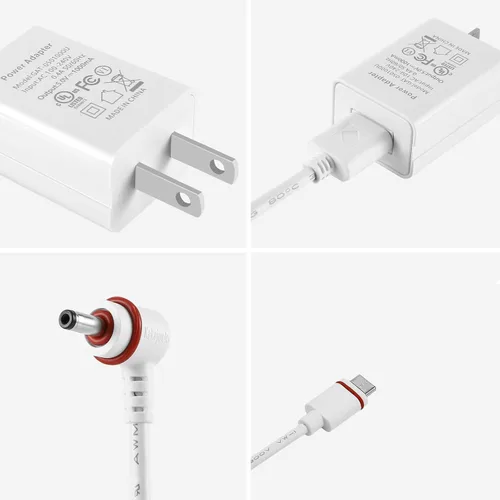 Miniatura 2 de para cable de alimentación de cámara Ring, adaptador de corriente compatible con Stick Up Cam 2ª/3ª generación batería/enchufe, batería de cámara