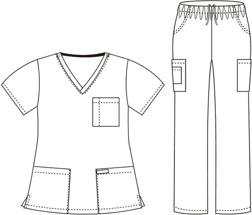 Miniatura 2 de Dagacci Scrubs - Conjunto de uniforme médico para hombre, camiseta y pantalones médicos