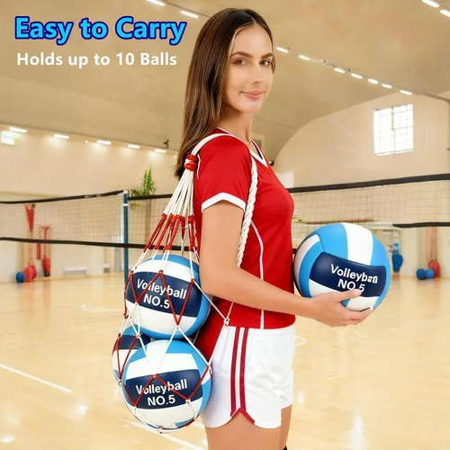 Miniatura 6 de Official Size 5 Volleyball Balls, Waterproof Soft Bulk Recreational Volley Balls with Pump and Net Bag for Beach Pool Sand Training for Beginner